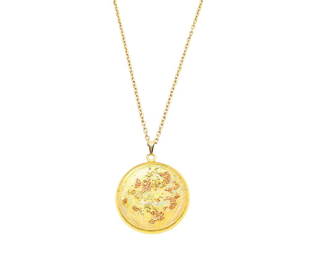 Gold Foil Kanazawa Foil Round Pendant Necklace